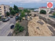 თელავში სტიქიის სალიკვიდაციო სამუშაოები ქალაქის სამ სხვადასხვა ლოკაციაზე მიმდინარეობს